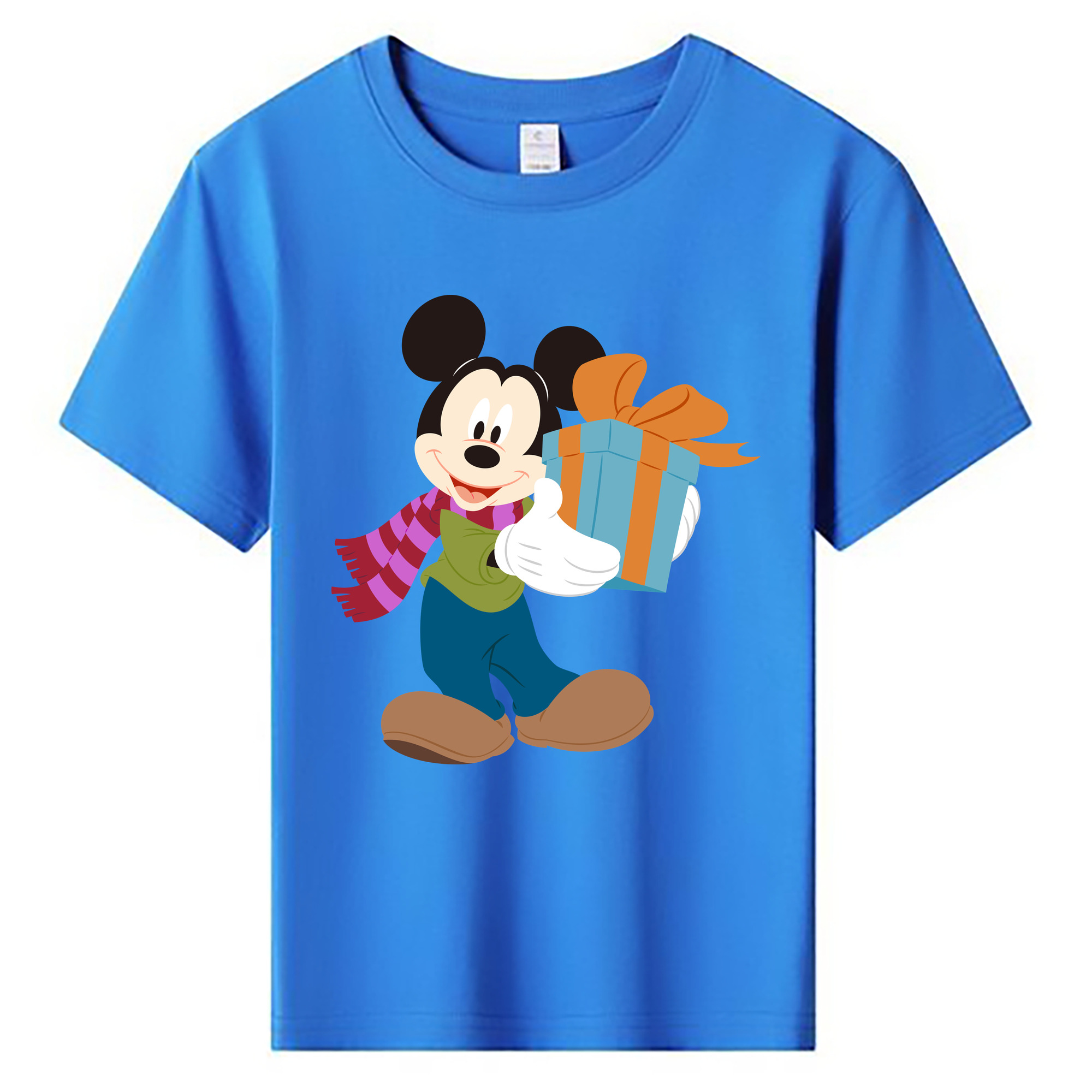 ミッキーマウス Mickey Mouse 綿100％キッズTシャツ（フロントプリント）